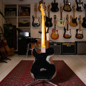 Electric Relic Co. ESQ Electric Guitar - Gold Over Black Paisley