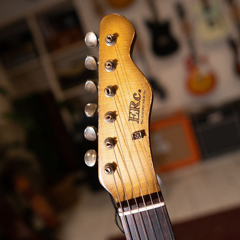 Electric Relic Co. ESQ Electric Guitar - Gold Over Black Paisley