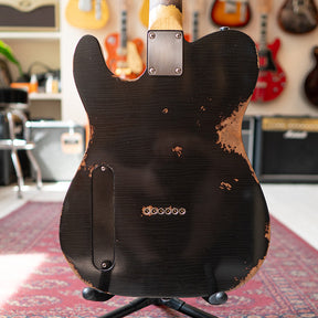 ERC ESQ Style W/Filtertron - Aged Black Over Silver Paisley - Black Back