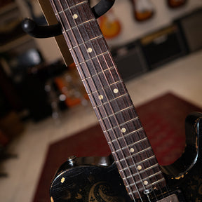 Electric Relic Co. TC Electric Guitar HS - Black Over Silver Paisley 'Silverburst'