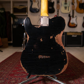 Electric Relic Co. TC Electric Guitar HS - Black Over Silver Paisley 'Silverburst'