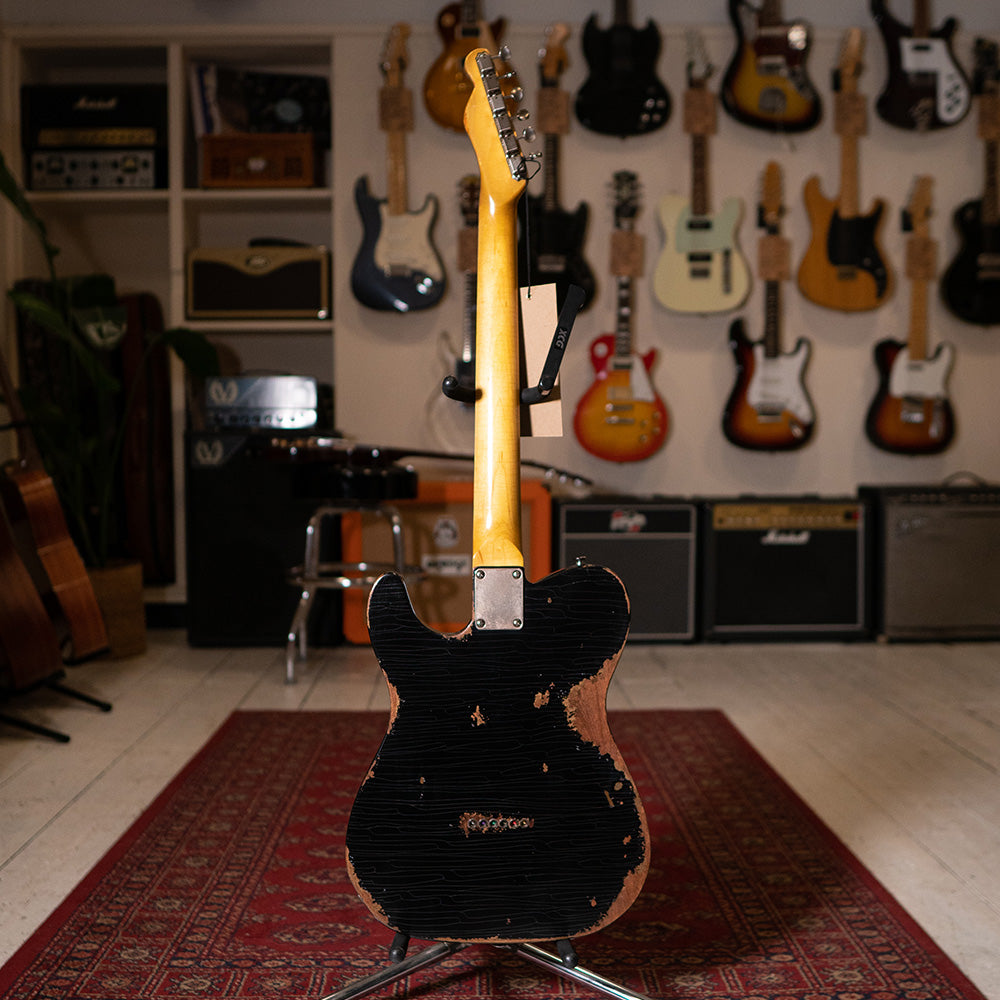 Electric Relic Co. TC Electric Guitar HS - Black Over Silver Paisley 'Silverburst'