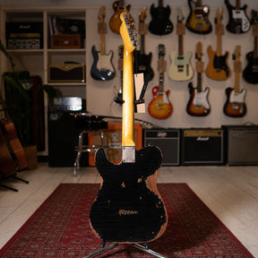 Electric Relic Co. TC Electric Guitar HS - Black Over Silver Paisley 'Silverburst'