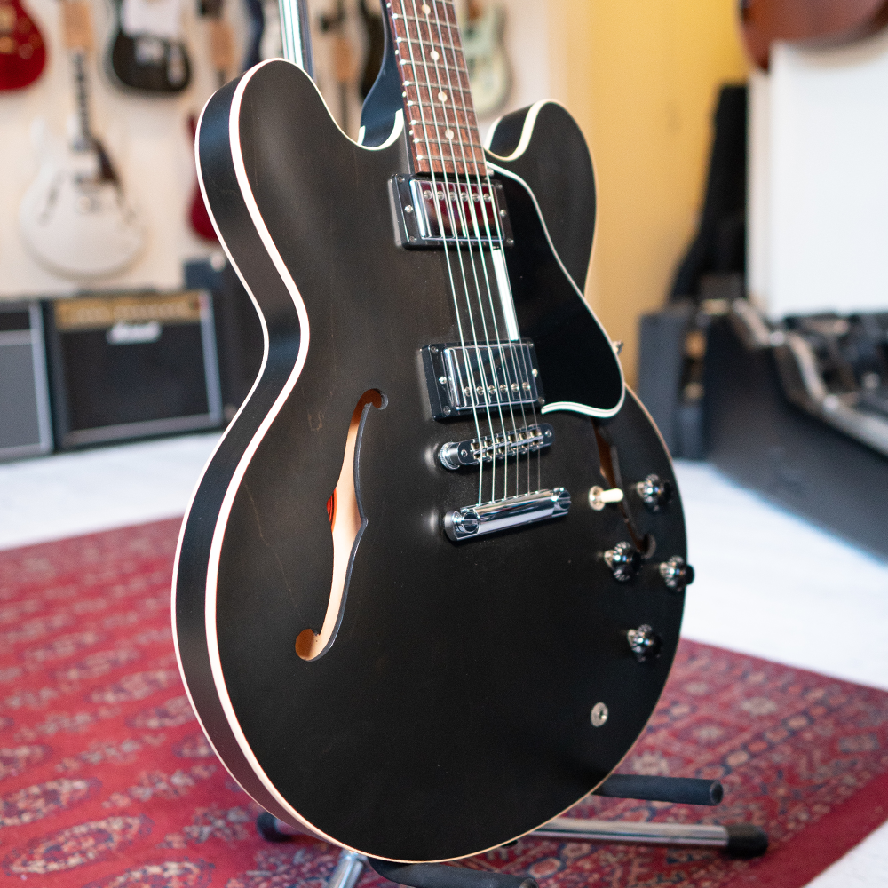 2008 Gibson ES-335 - Satin Trans Black - Gibson Hard Case - Preowned