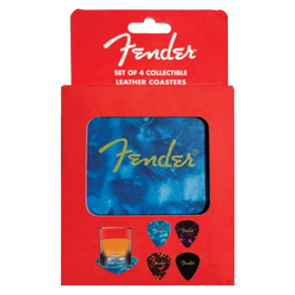 Perri's Licensed Drinks Coasters ~ Fender Picks ~ Turquoise, Black, Tortoiseshell and Purple