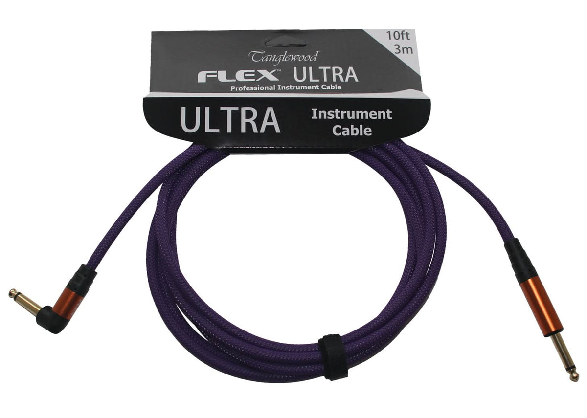 Tanglewood 3m Guitar Cable Plastic Braided Angled
