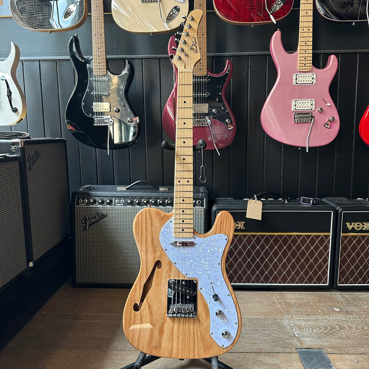 East Coast Thinline Telecaster Style Electric Guitar - Natural - Preowned