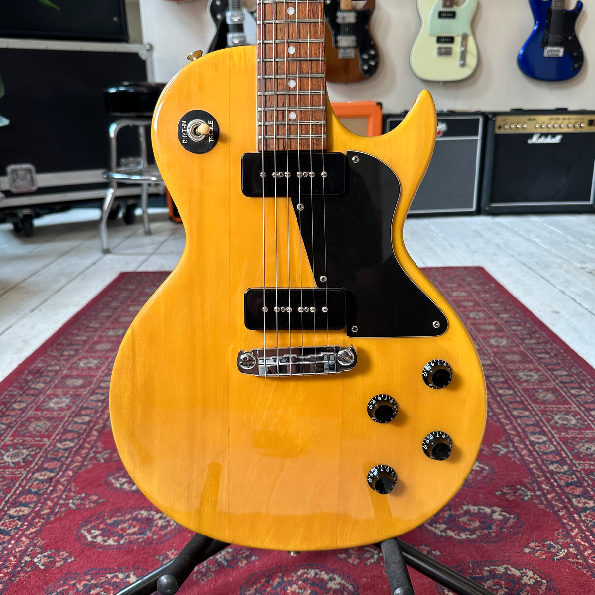 Vintage Les Paul Style With P90s - Transparent Yellow - Preowned