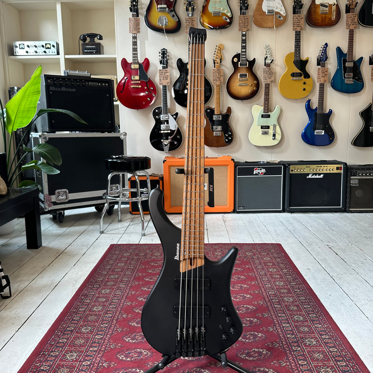 Ibanez EHB1005 5 String Headless Bass With OC - Satin Black - Preowned