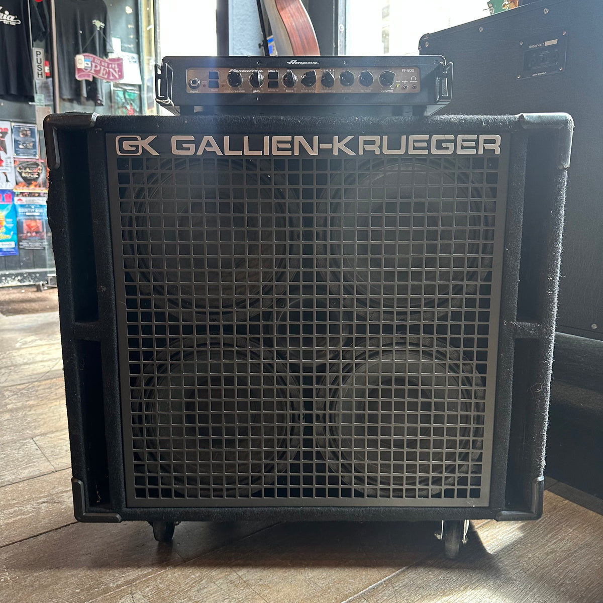 Ampeg PF-800 Portaflex Bass 800w Amplifier Head With Gallen-Krueger Speaker Cabinet - Preowned
