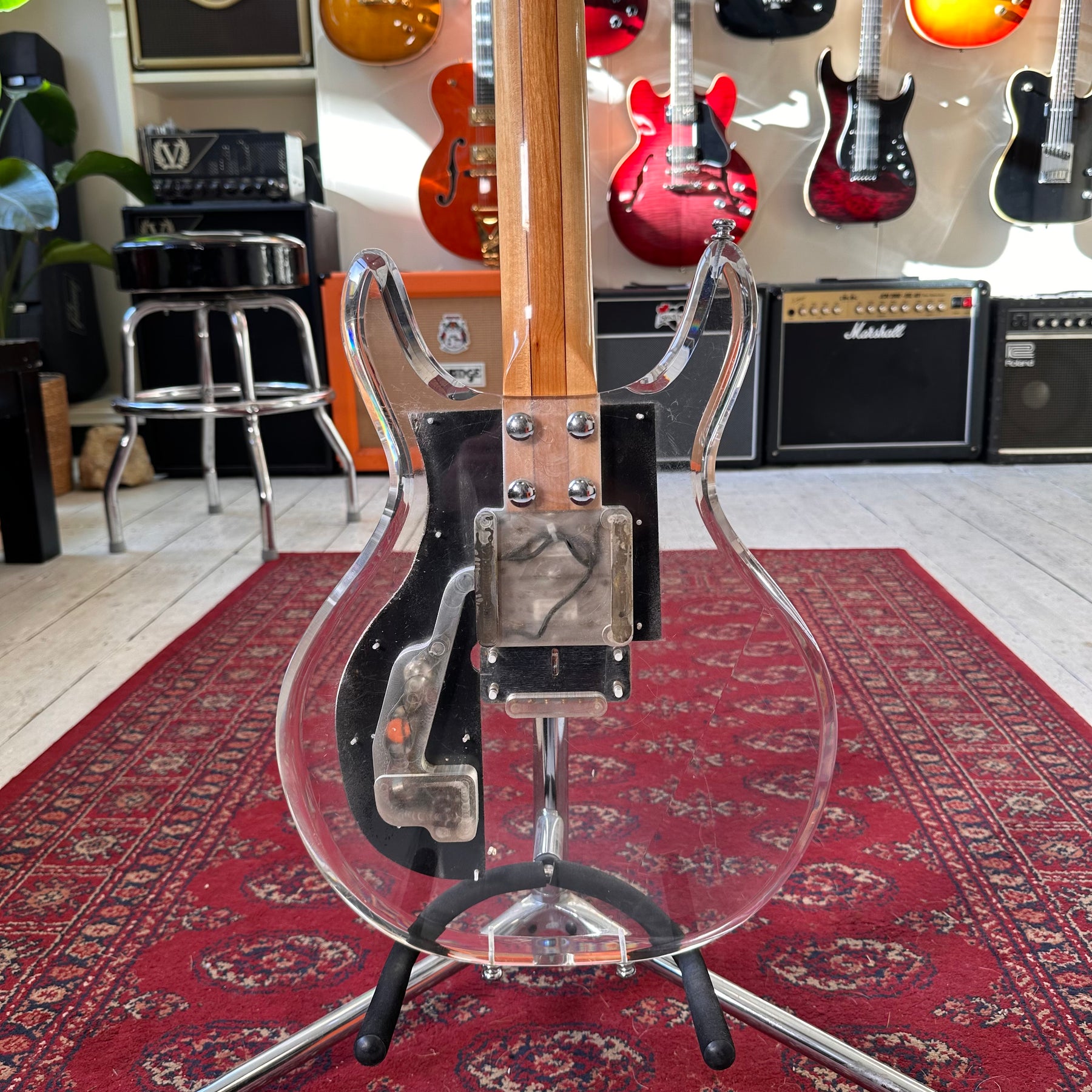 1970's Univox UHS1 Acrylic Dan Armstrong Clone - Hard Case - Preowned