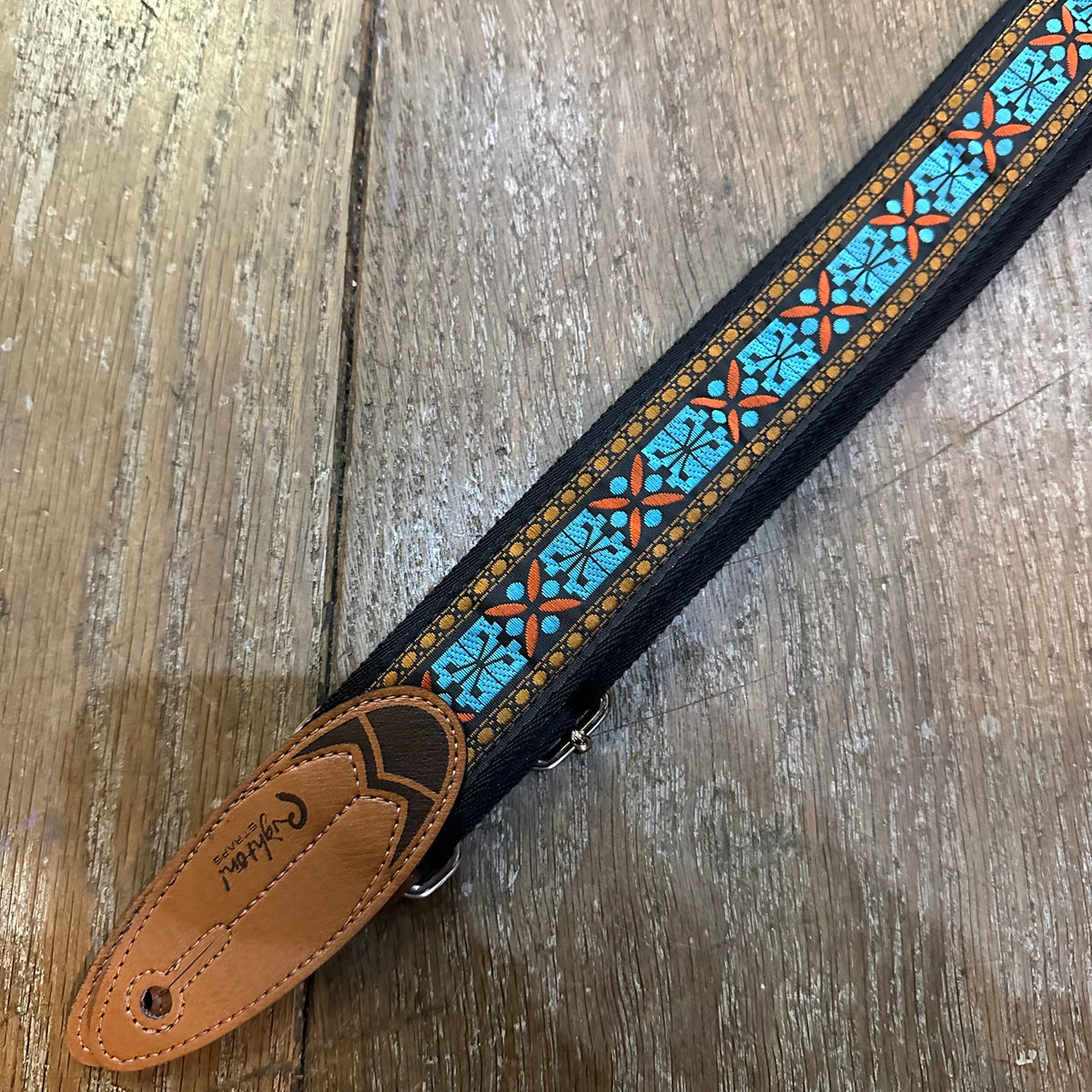Right On Guitar Strap Vegan Leather - SURF RIDER TEAL