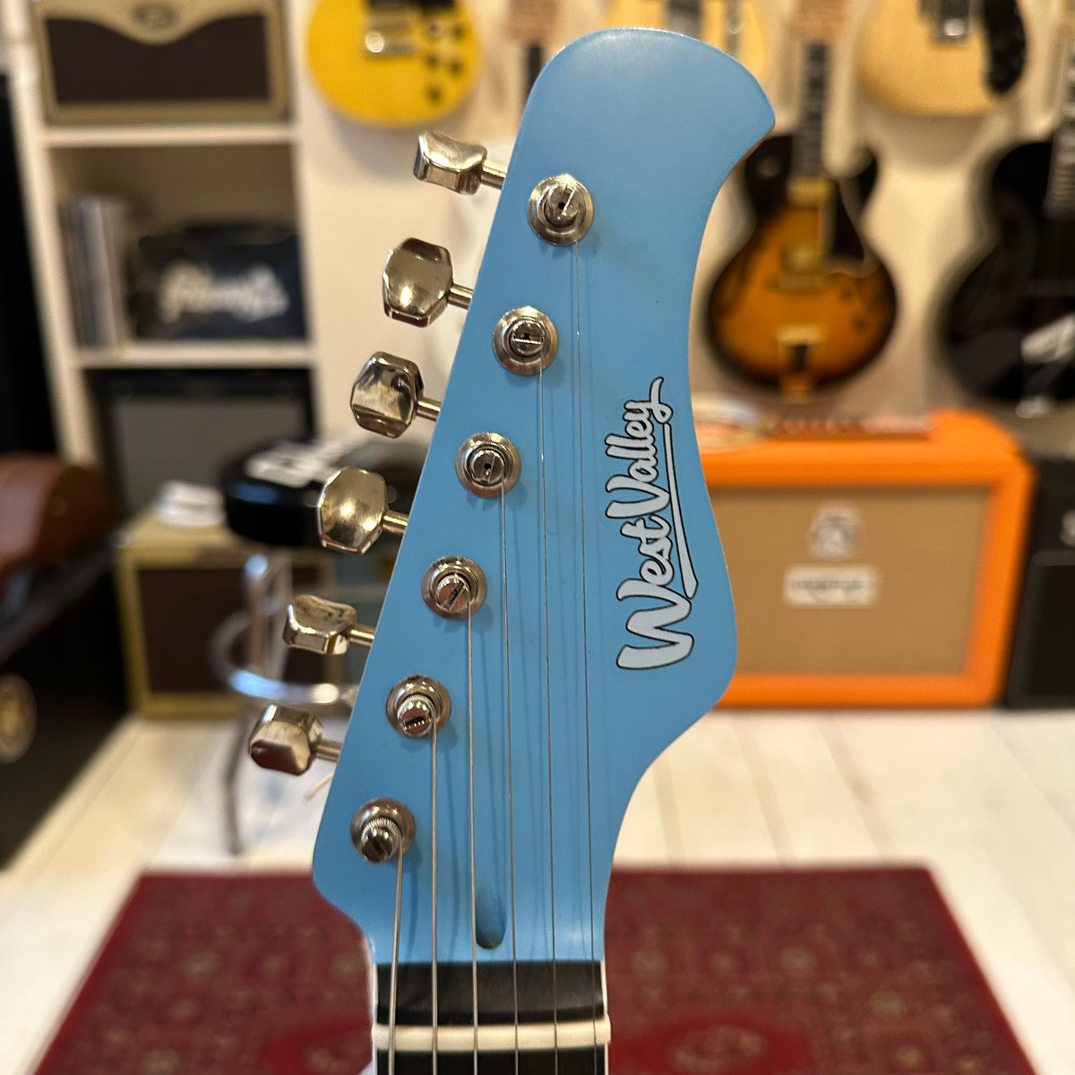 West Valley Bronco Handmade Electric Guitar - Baby Blue