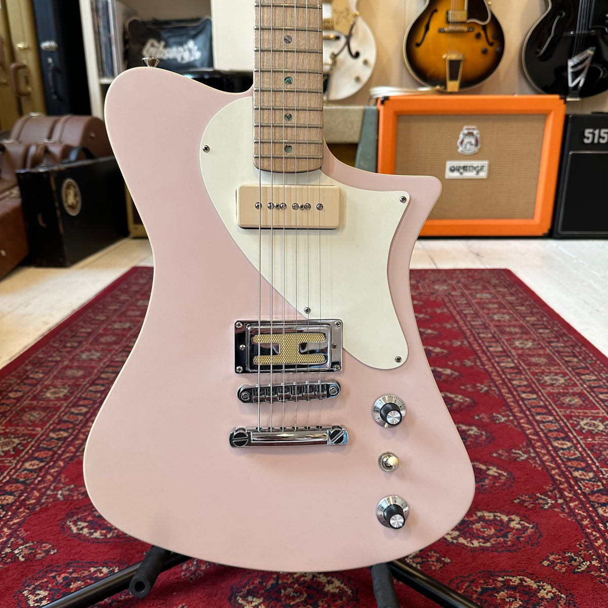 West Valley Bronco Handmade Electric Guitar - Shell Pink