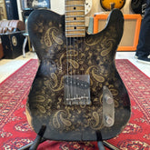 Electric Relic Co. TC Electric Guitar - Gold Over Black Paisley