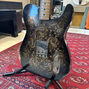 Electric Relic Co. TC Electric Guitar - Gold Over Black Paisley