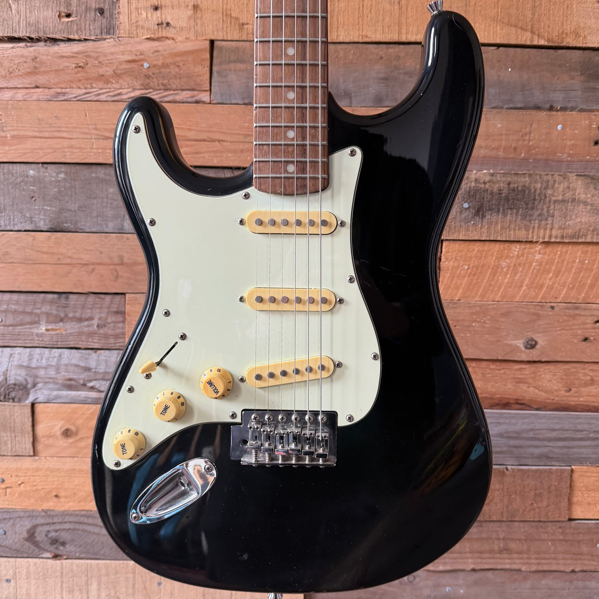Project Jim Deacon S-Style Left Handed Electric Guitar - Black - Preowned