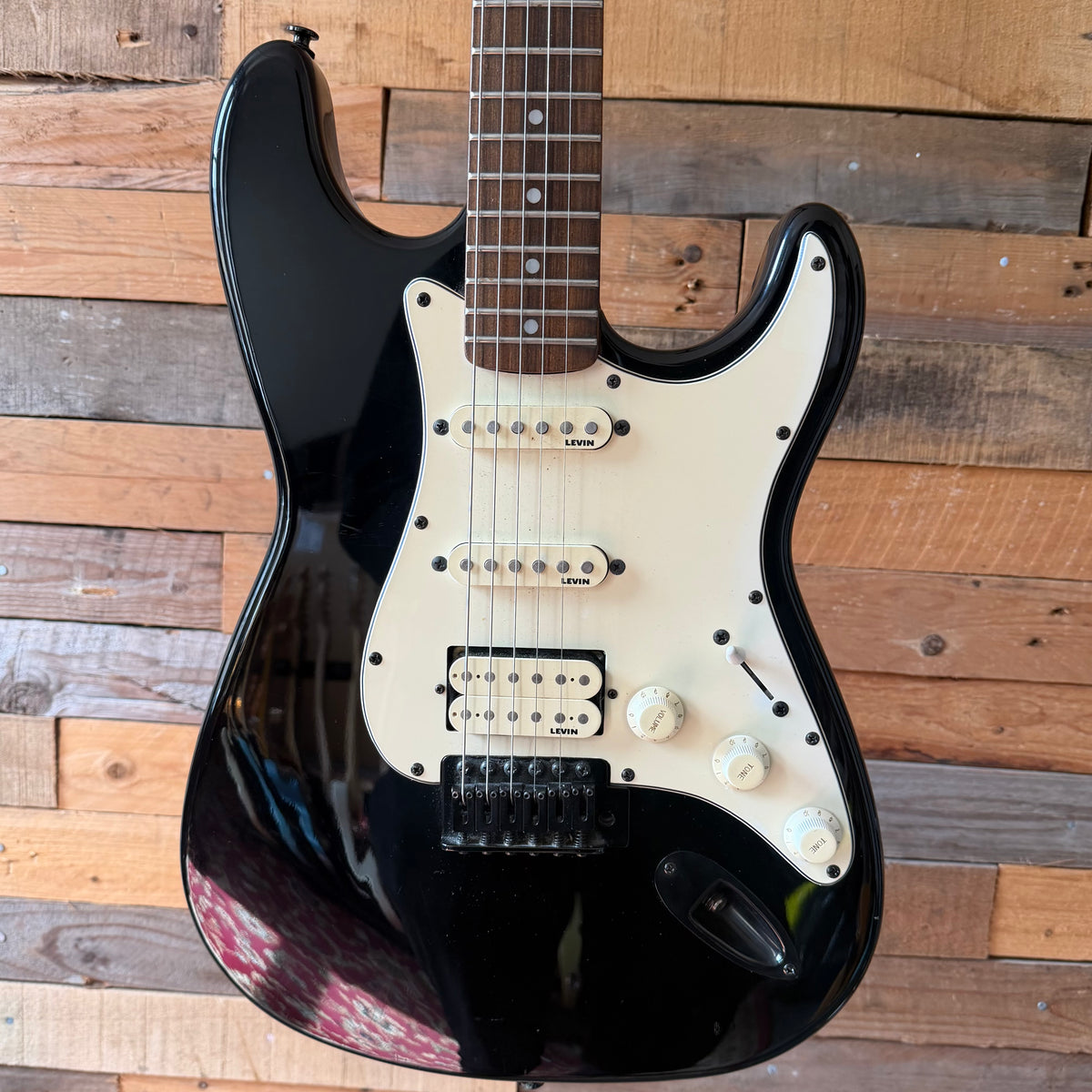 Project Levin S-Style Electric Guitar - Black - Preowned