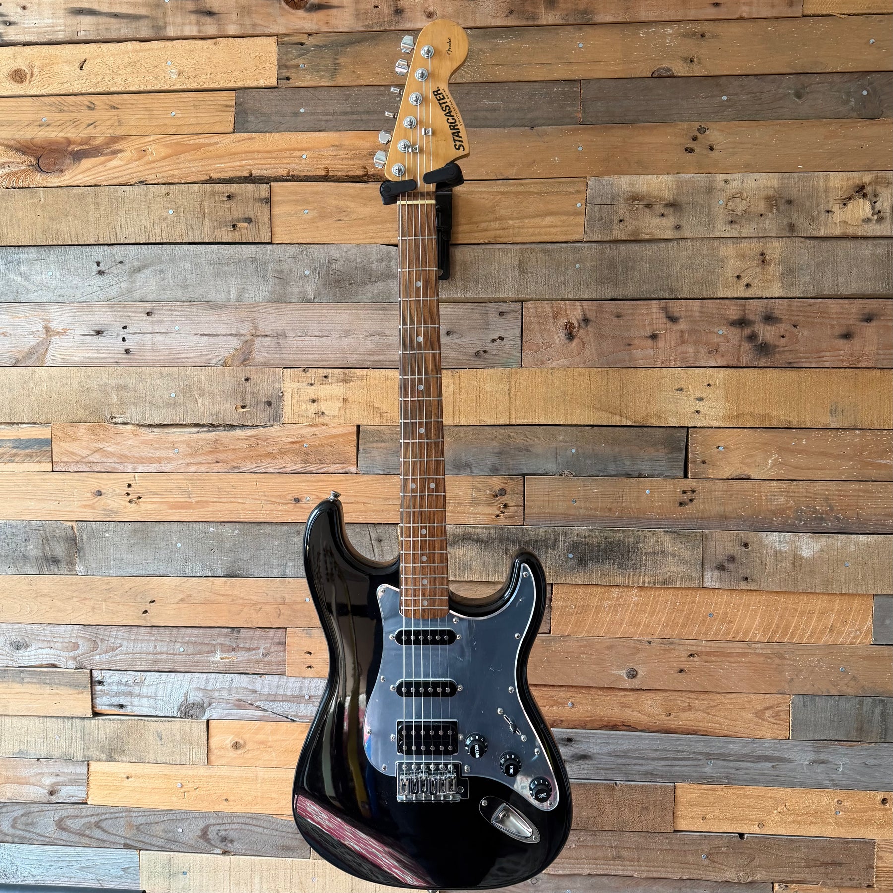 Project Fender Starcaster Electric Guitar -Mattalic Black - Preowned