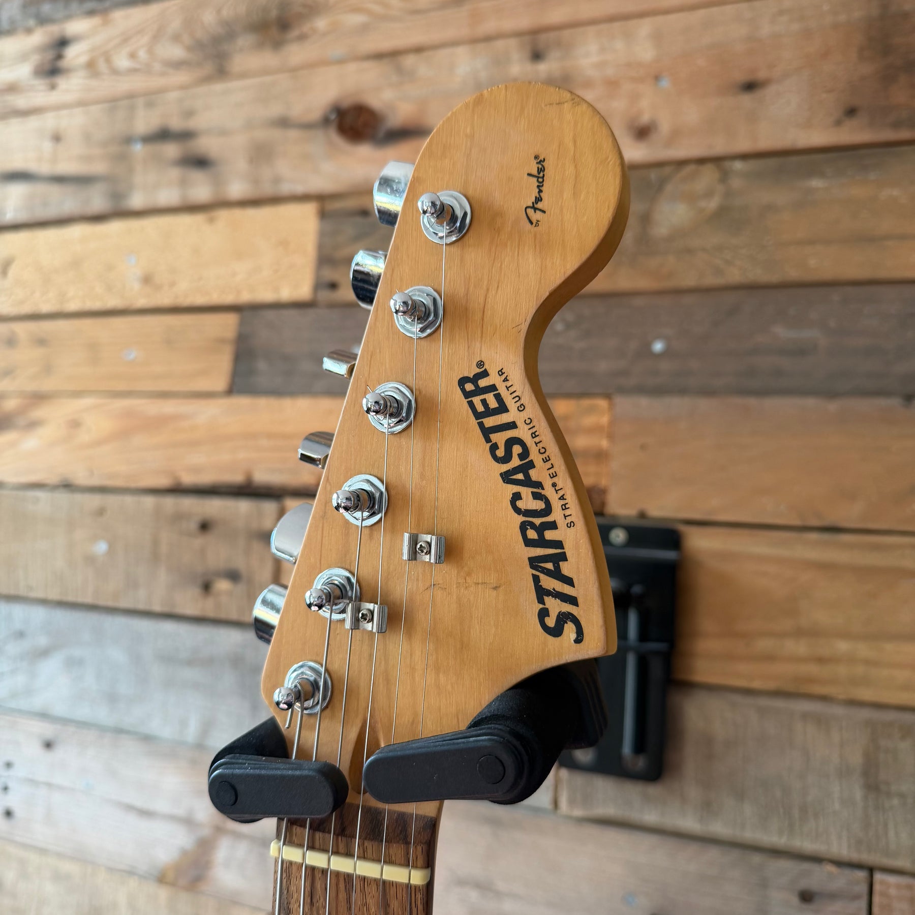Project Fender Starcaster Electric Guitar -Mattalic Black - Preowned