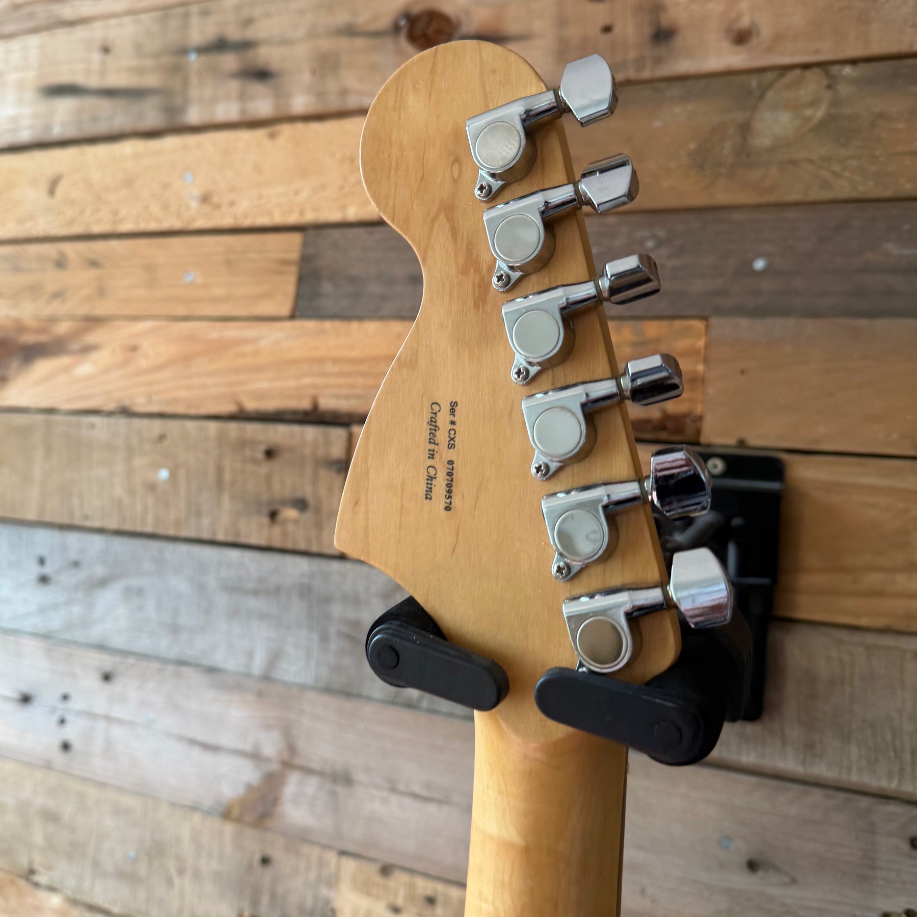 Project Fender Starcaster Electric Guitar -Mattalic Black - Preowned