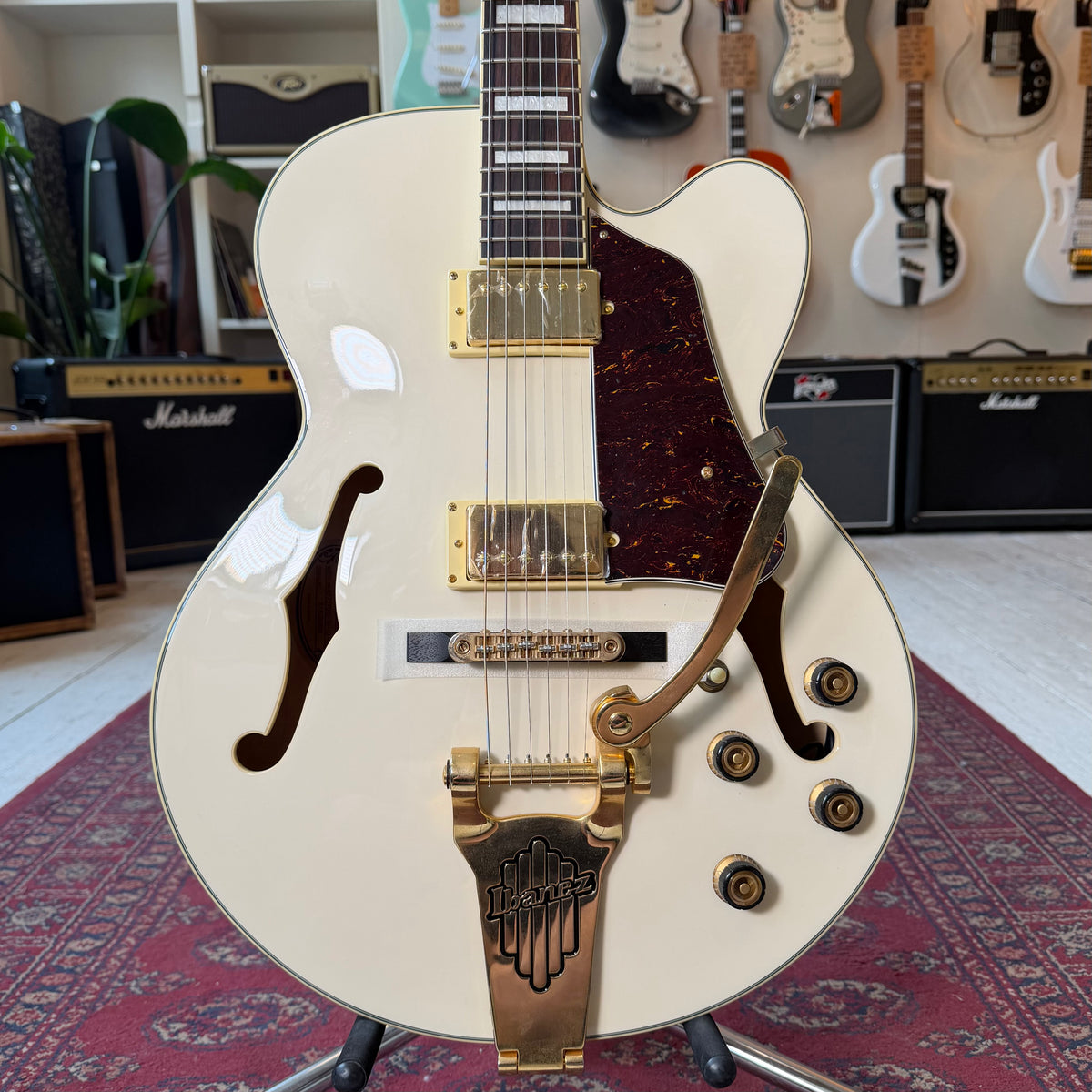 Ibanez AF75-TDG Hollowbody With Bigsby - Ivory - Preowned