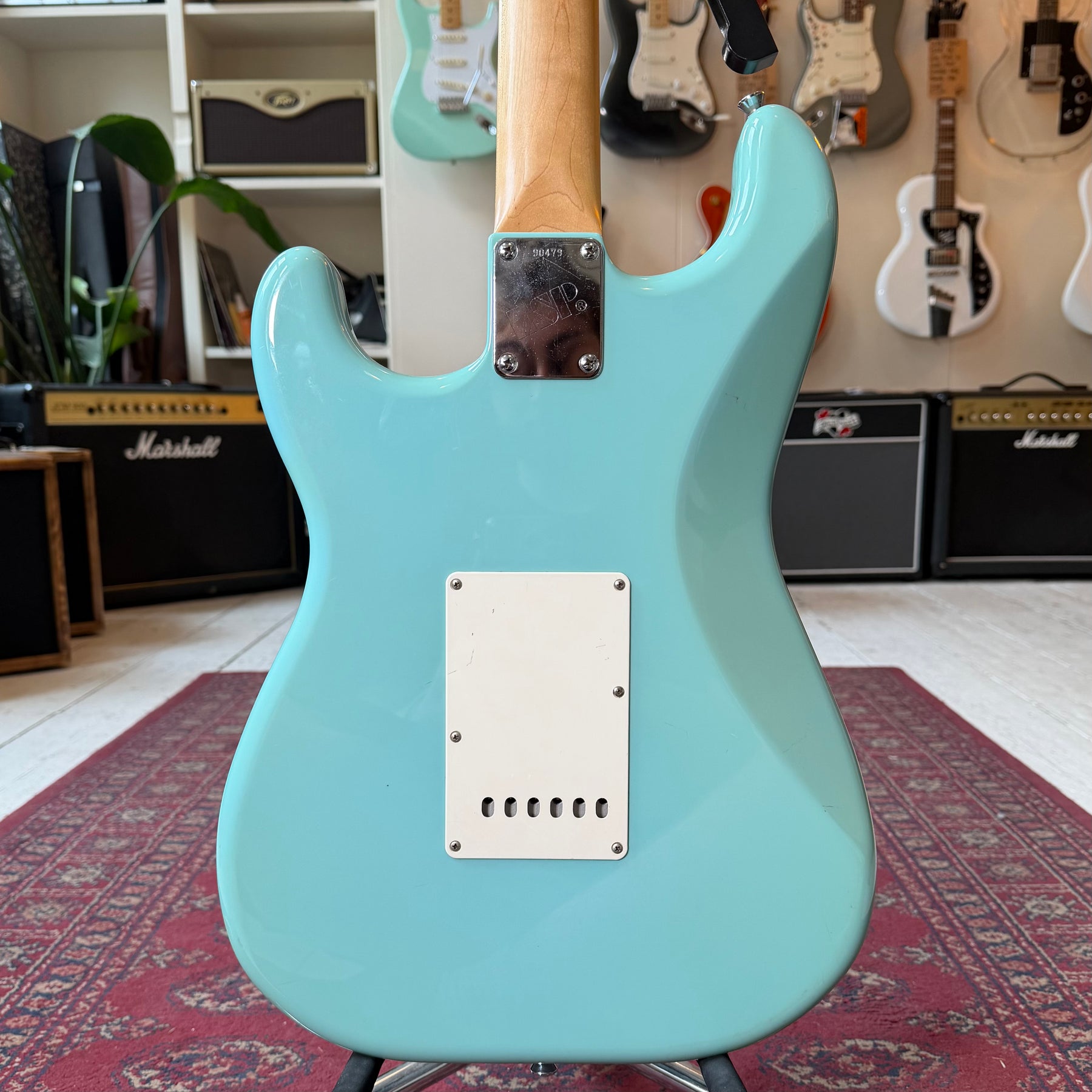1980's ESP S- Style Electric Guitar Headstock Repair - Sonic Blue - Preowned