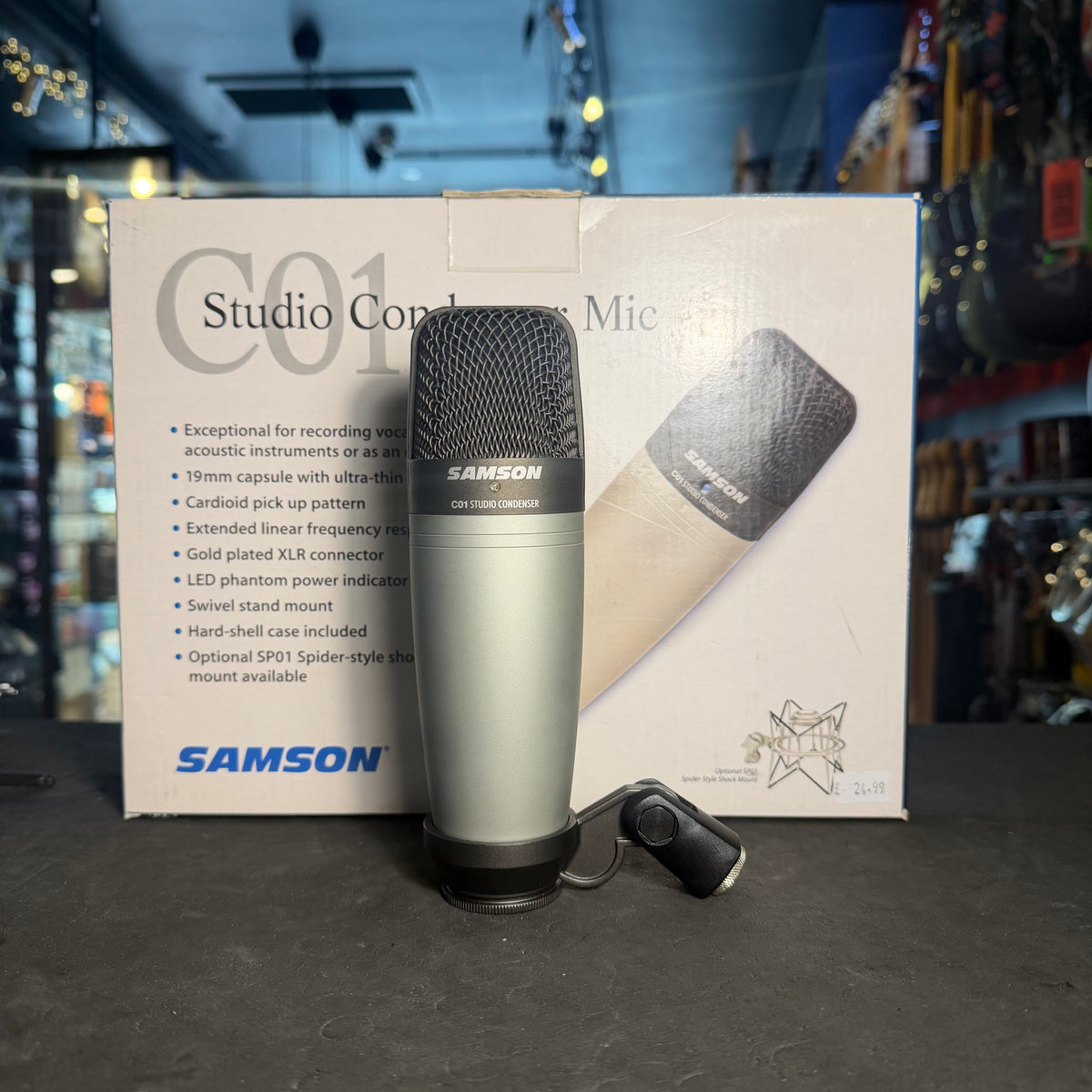 Samson CO1 Large Diaphragm Condenser Microphone with Box - Preowned