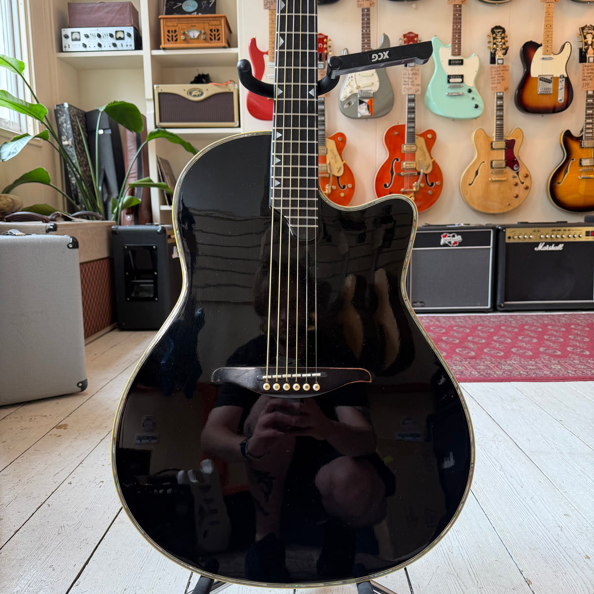 1990s Alverez Yairi DY88BK Electro Acoustic MIJ Ebony Fingerboard - Gloss Black - Preowned
