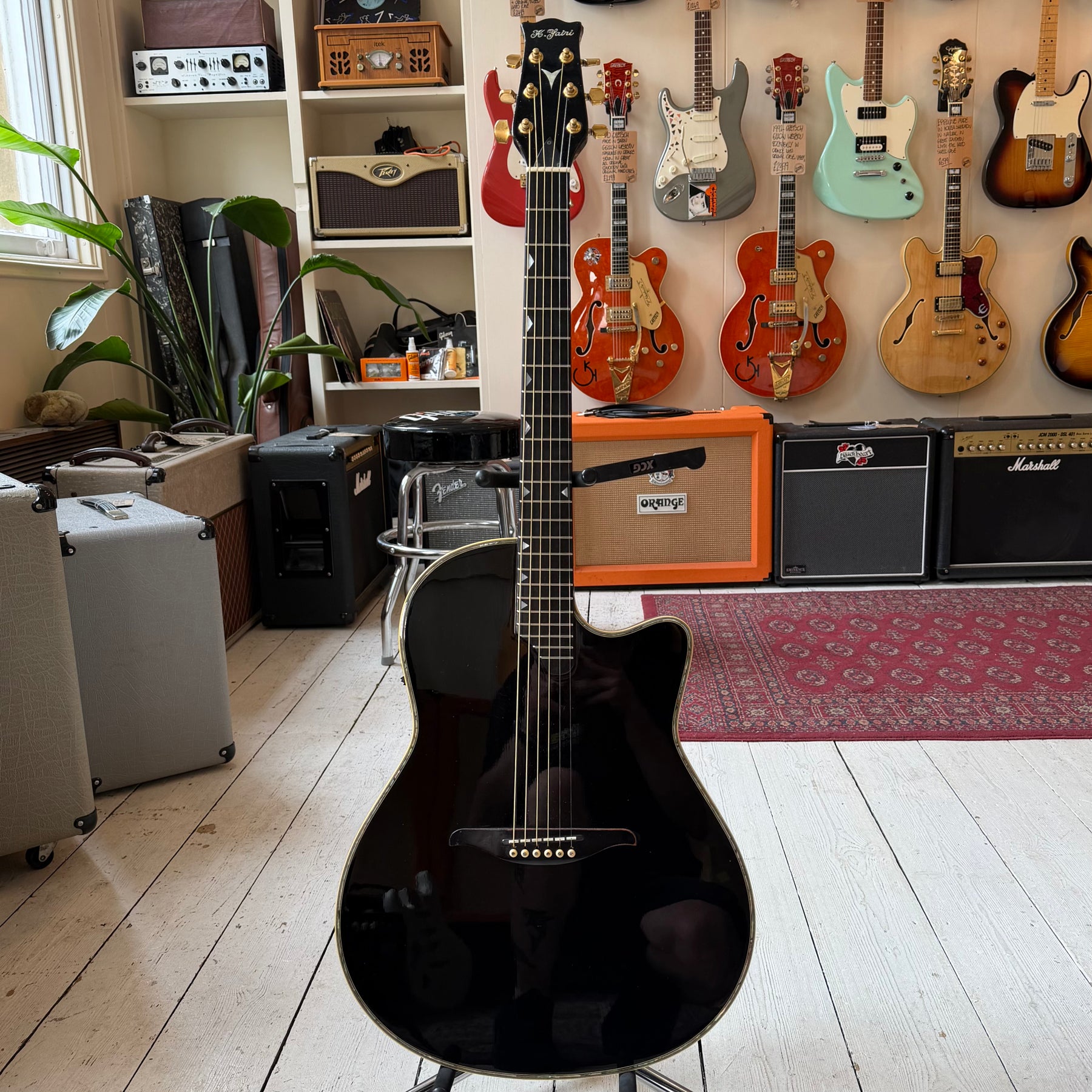 1990s Alverez Yairi DY88BK Electro Acoustic MIJ Ebony Fingerboard - Gloss Black - Preowned