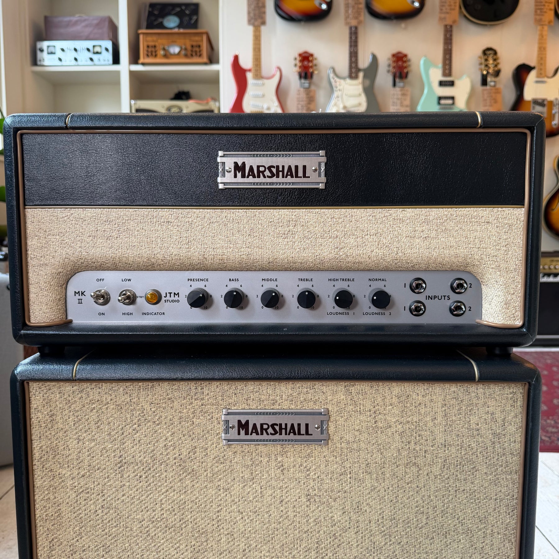Marshell Studio JTM 20 Watt Valve Head Head With Matching 1X12 Cab - Preowned