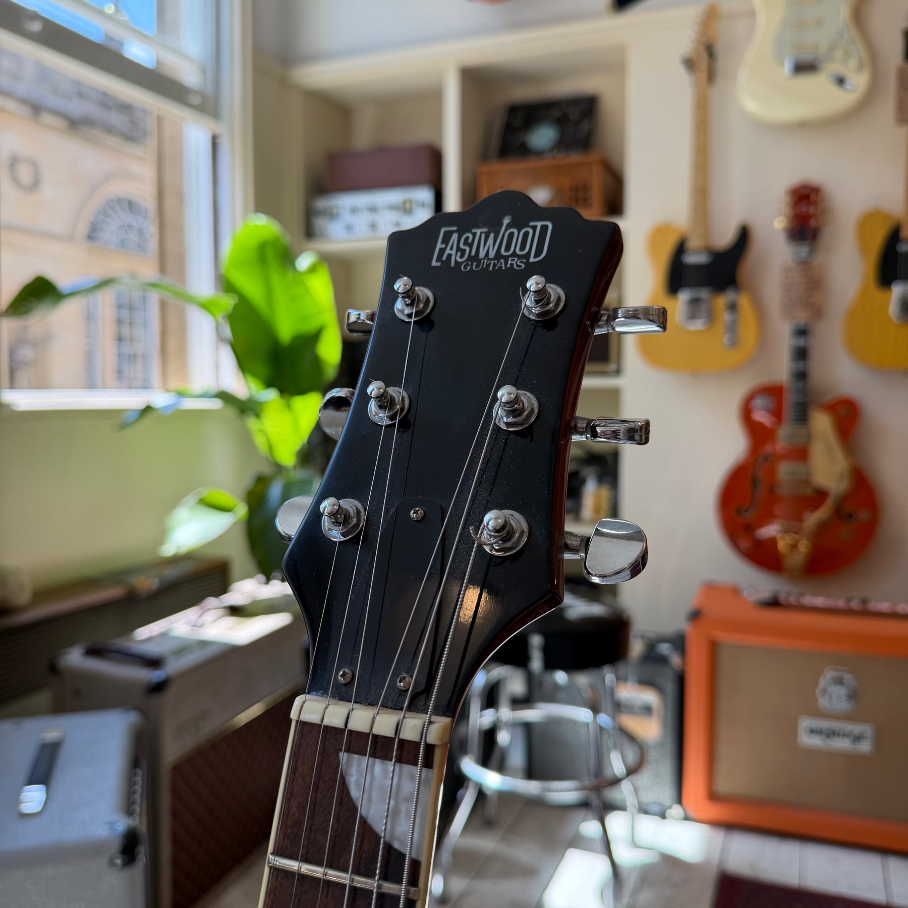 Eastwood Left Handed Semi-Acoustic Guitar with Hard Case - Preowned