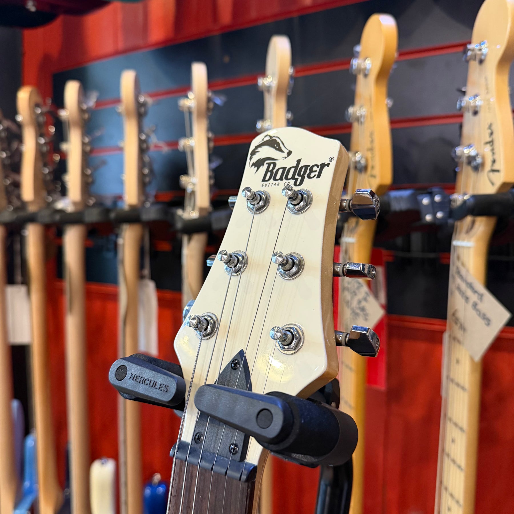 Badger Offset Electric Guitar - Black - Preowned
