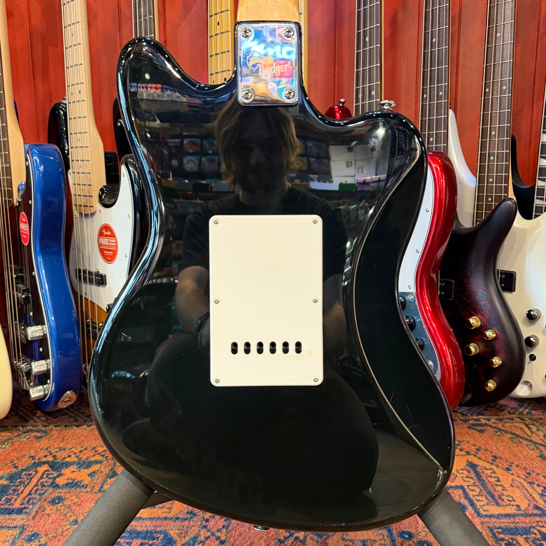 Badger Offset Electric Guitar - Black - Preowned
