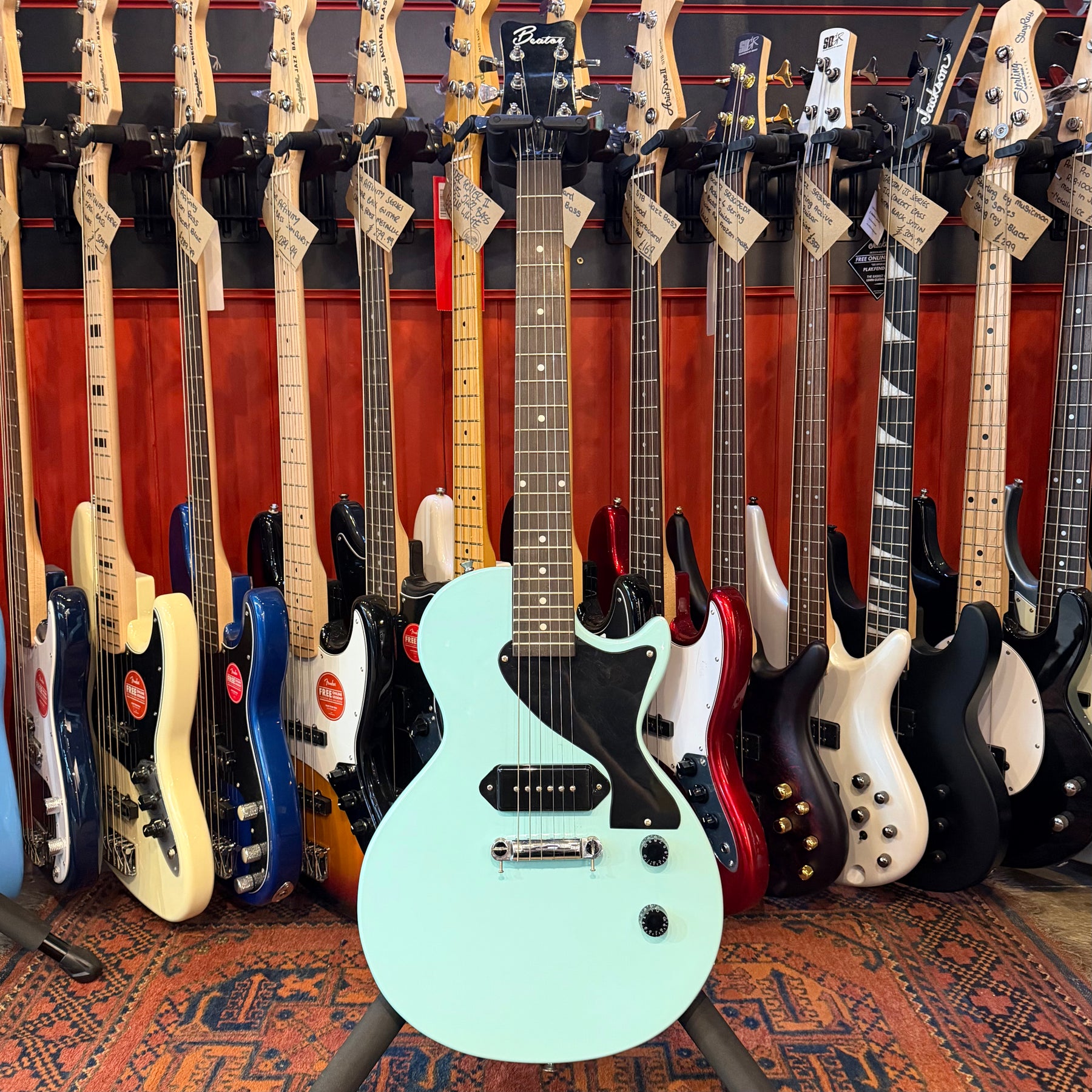 Beaton LP Junior Electric Guitar - Sea Foam Green - Preowned