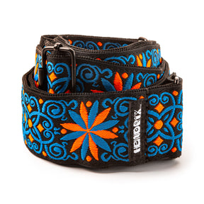 Jim Dunlop JH25 Jimi Hendrix Guitar Strap - Backlight Fillmore Blue