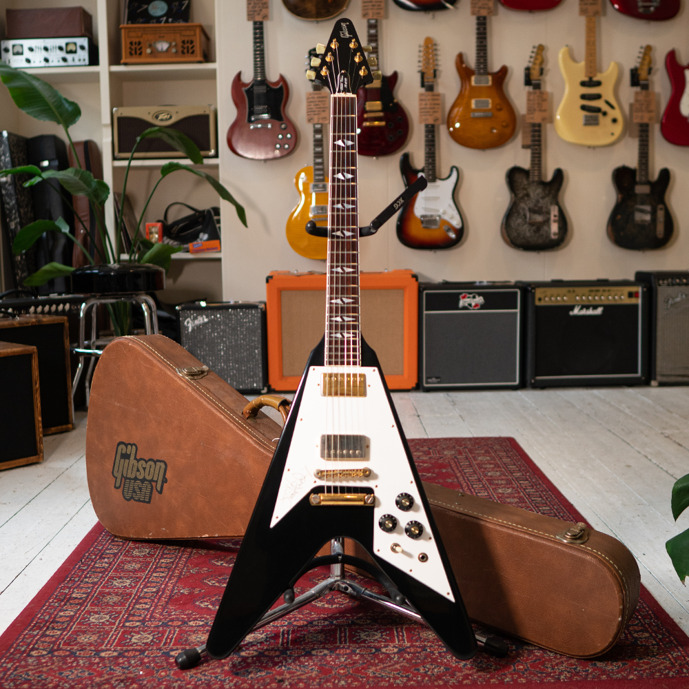 1991 Gibson 'Hall Of Fame' Jimi Hendrix Flying V 216/400 - Ebony - OHSC - Preowned