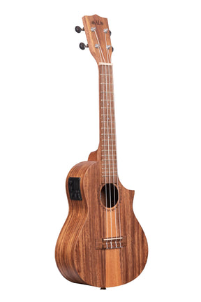 Kala Teak Tri-Top Electro Acoustic Concert Ukulele with Cutaway