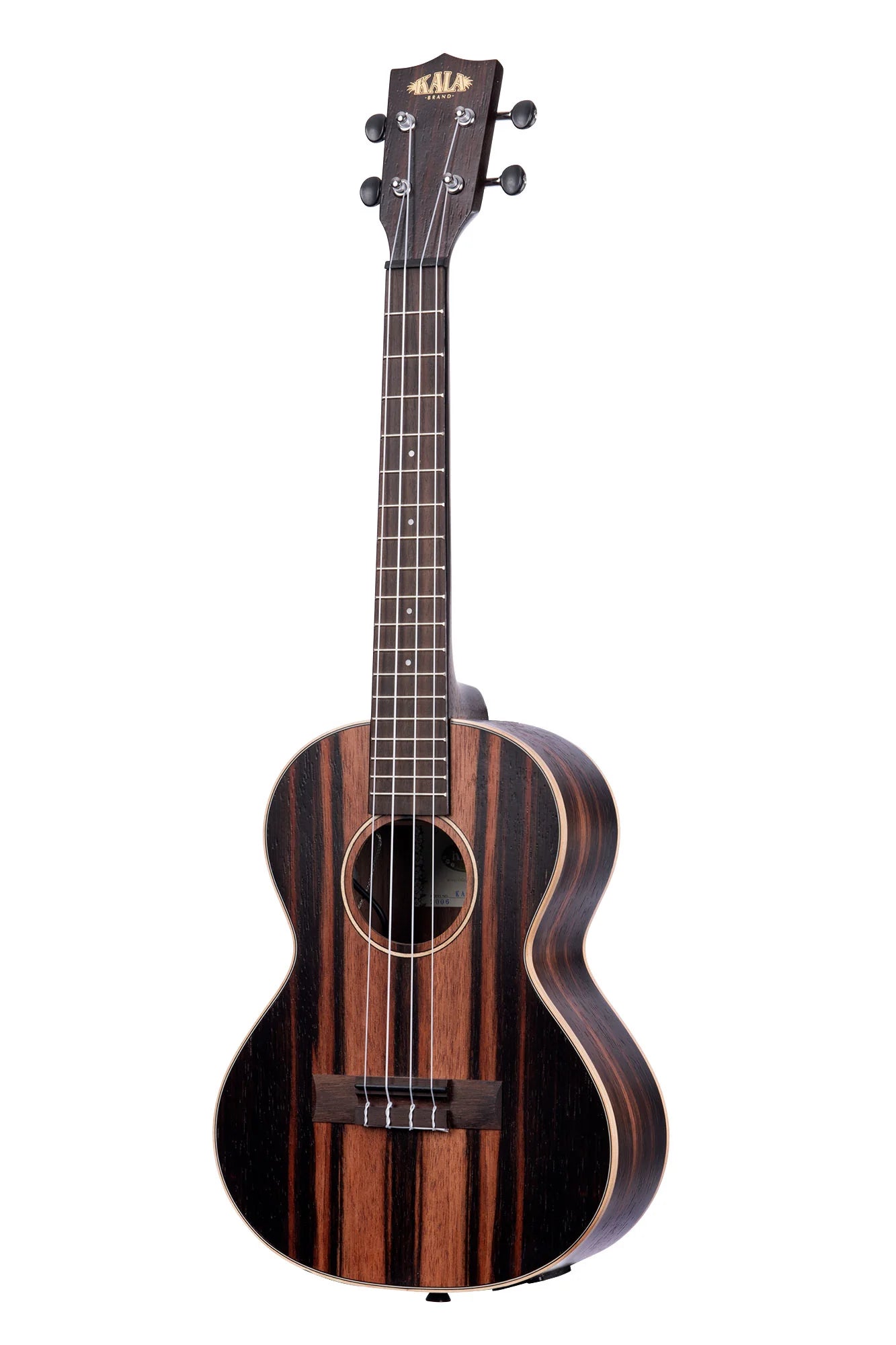 Kala KA-EBY-TE Striped Ebony Tenor Ukulele With Built In EQ