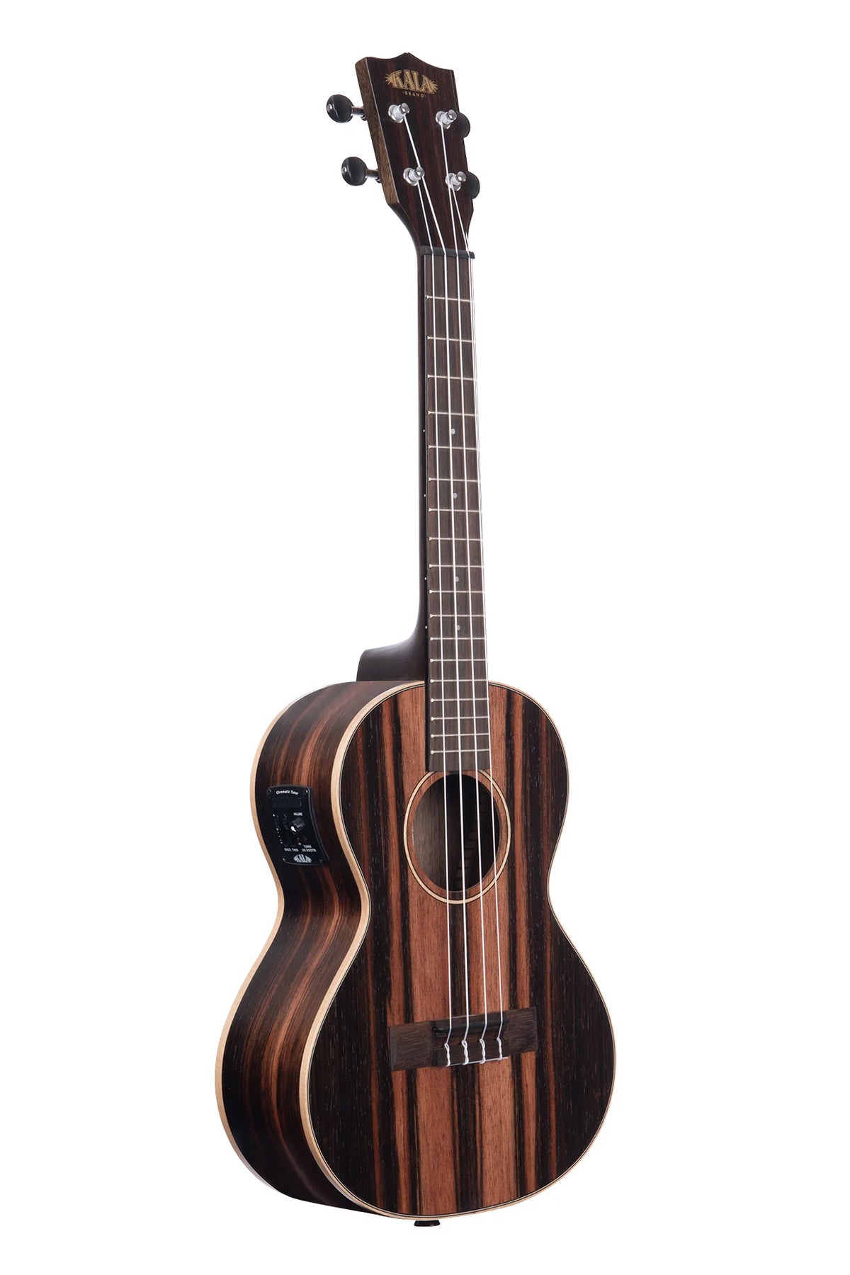 Kala KA-EBY-TE Striped Ebony Tenor Ukulele With Built In EQ