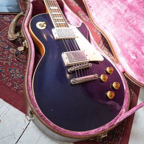 2019 Gibson Custom Shop Made 2 Measure 1957 Les Paul Standard 'Aged' - Candy Apple Blue - Preowned with OHSC