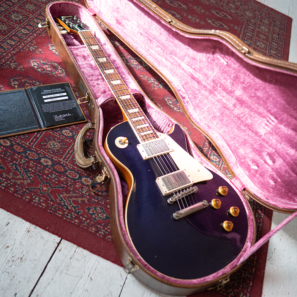 2019 Gibson Custom Shop Made 2 Measure 1957 Les Paul Standard 'Aged' - Candy Apple Blue - Preowned with OHSC