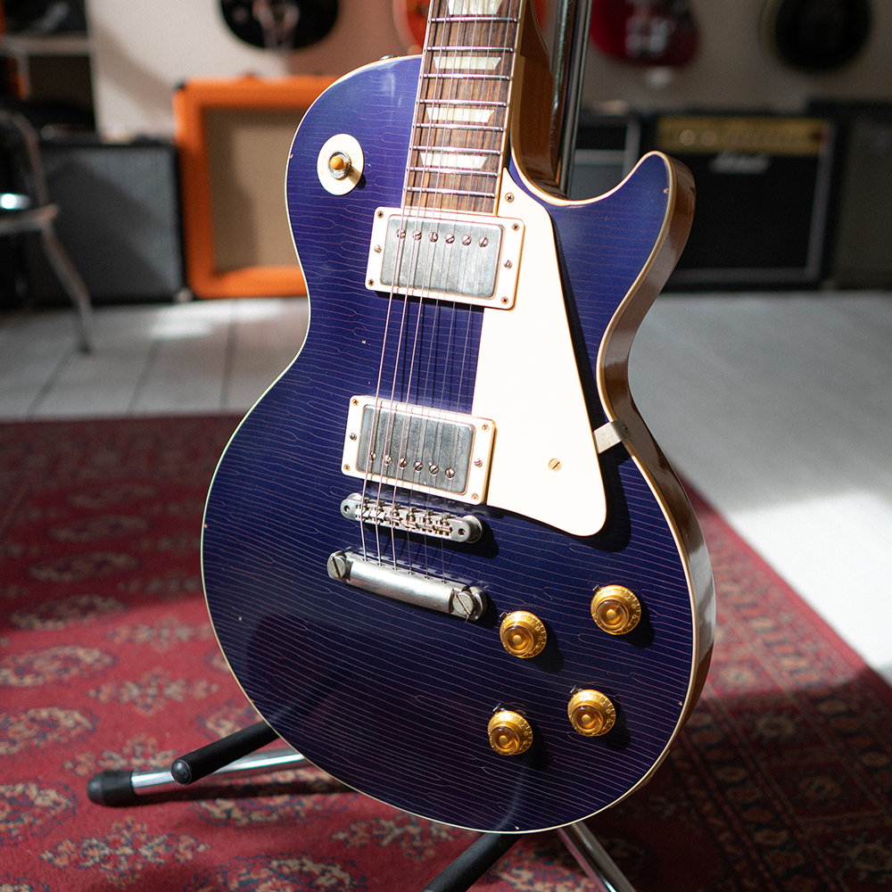 2019 Gibson Custom Shop Made 2 Measure 1957 Les Paul Standard 'Aged' - Candy Apple Blue - Preowned with OHSC