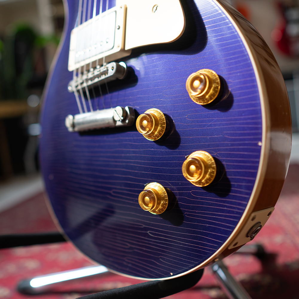 2019 Gibson Custom Shop Made 2 Measure 1957 Les Paul Standard 'Aged' - Candy Apple Blue - Preowned with OHSC