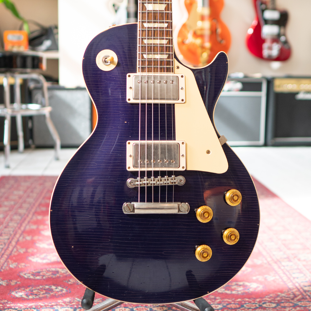 2019 Gibson Custom Shop Made 2 Measure 1957 Les Paul Standard 'Aged' - Candy Apple Blue - Preowned with OHSC