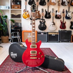 2005 Gibson USA Les Paul Standard DC Plus - Trans Red - Hard Case - Preowned