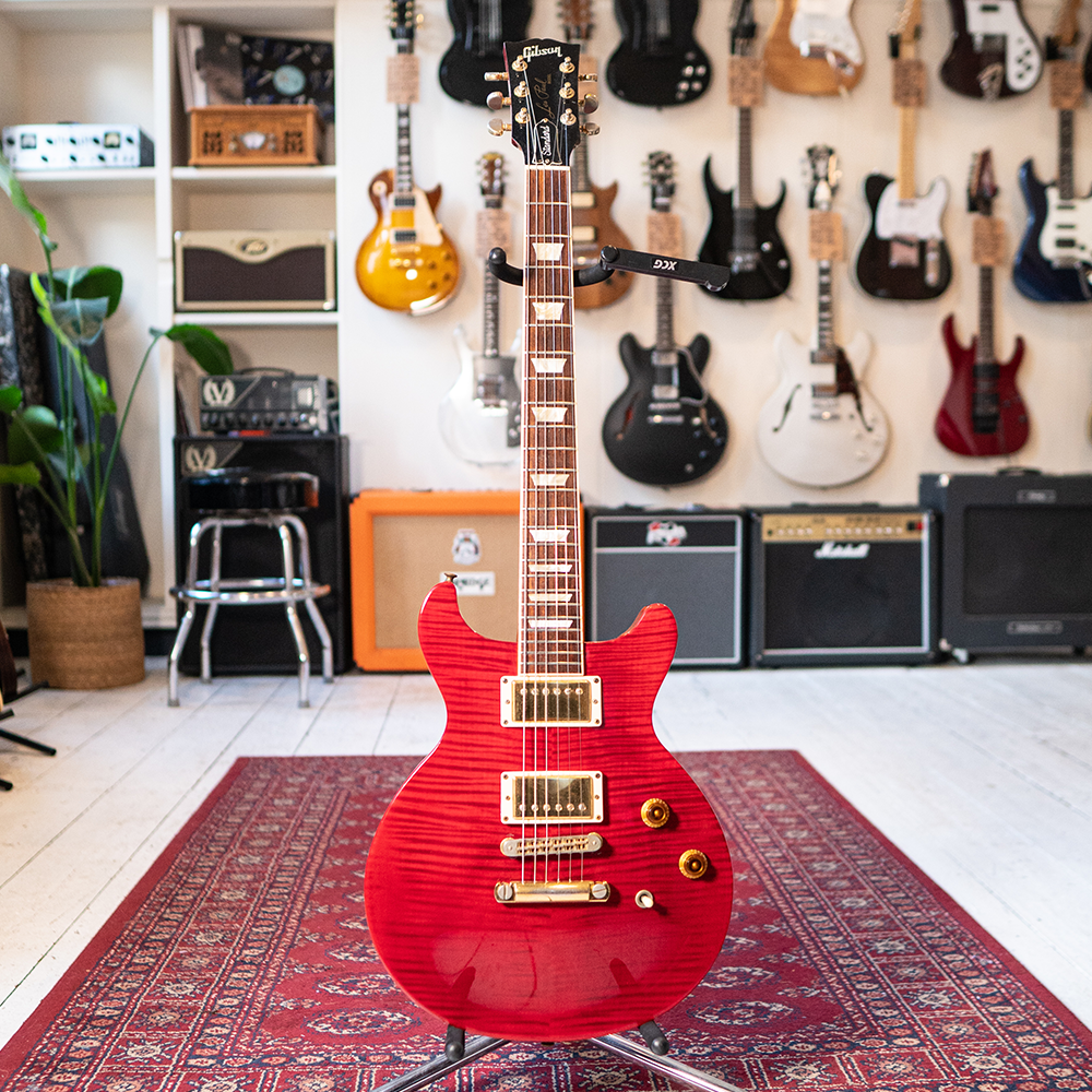 2005 Gibson USA Les Paul Standard DC Plus - Trans Red - Hard Case - Preowned