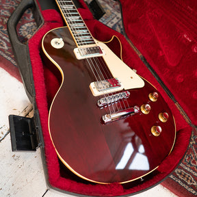 1978 Gibson Les Paul Deluxe - Wine Red with Chainsaw Case - Preowned