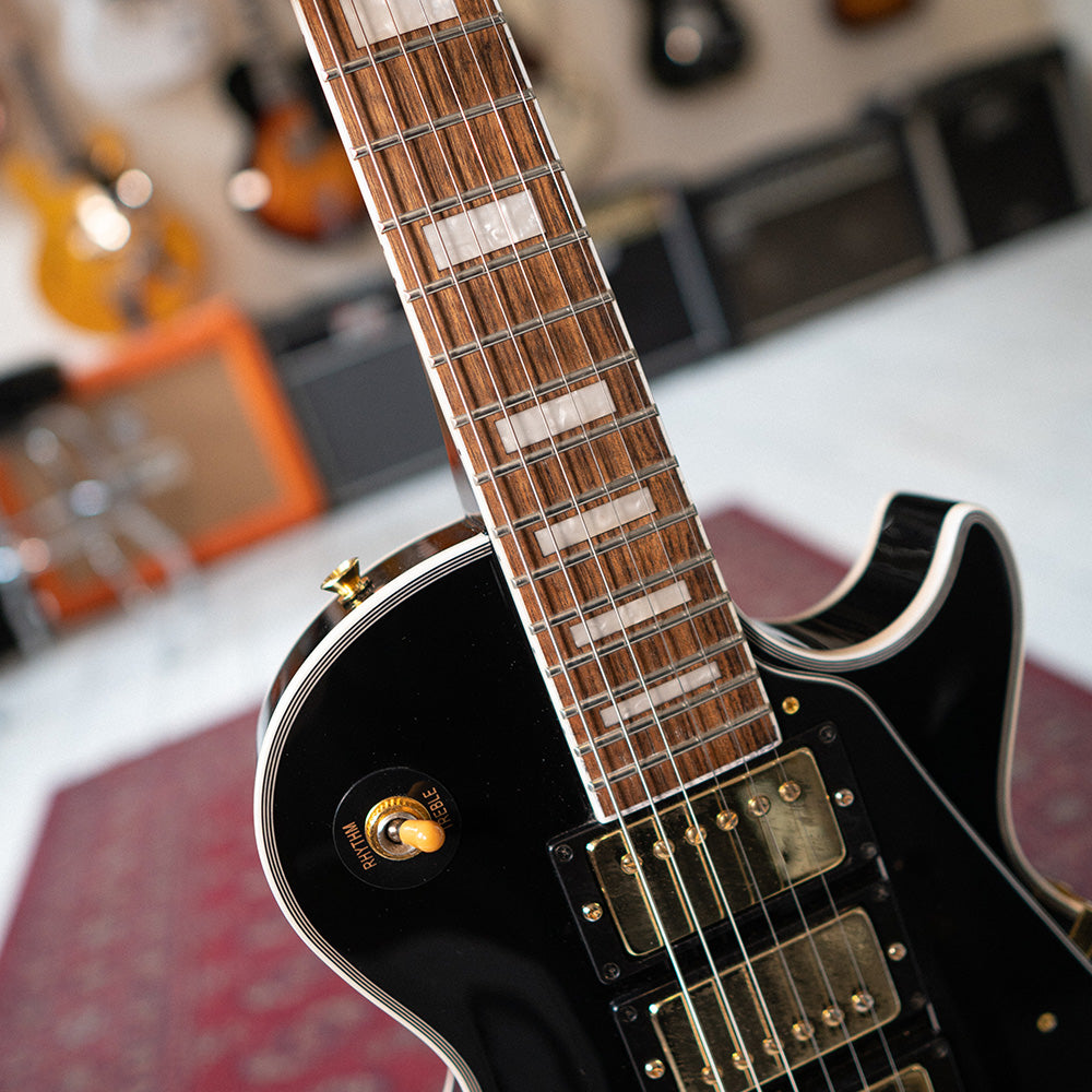 Burny Les Paul Custom 3 Pickups & Bigbsy - Black - Preowned