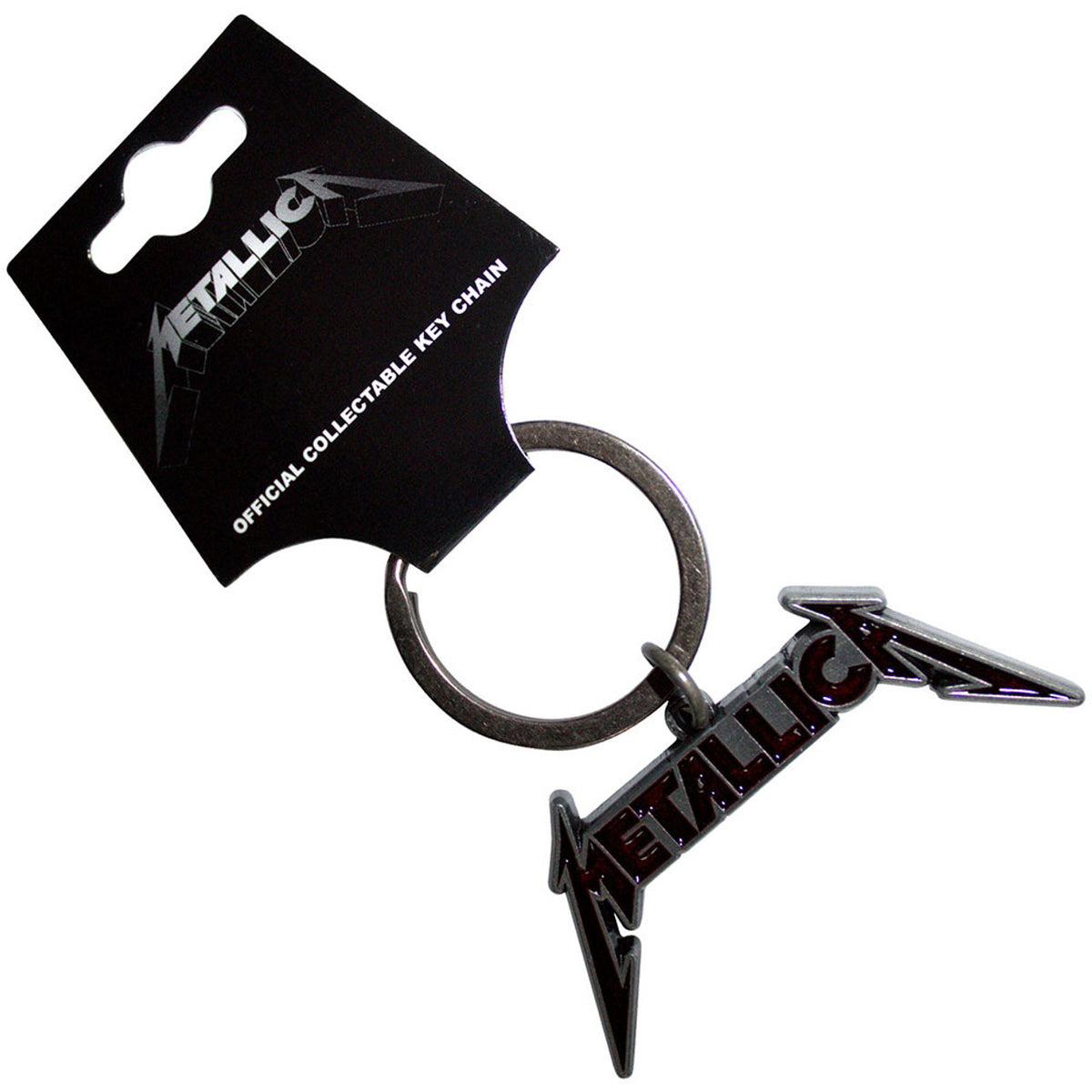 Metallica Keychain: Deep Red Logo